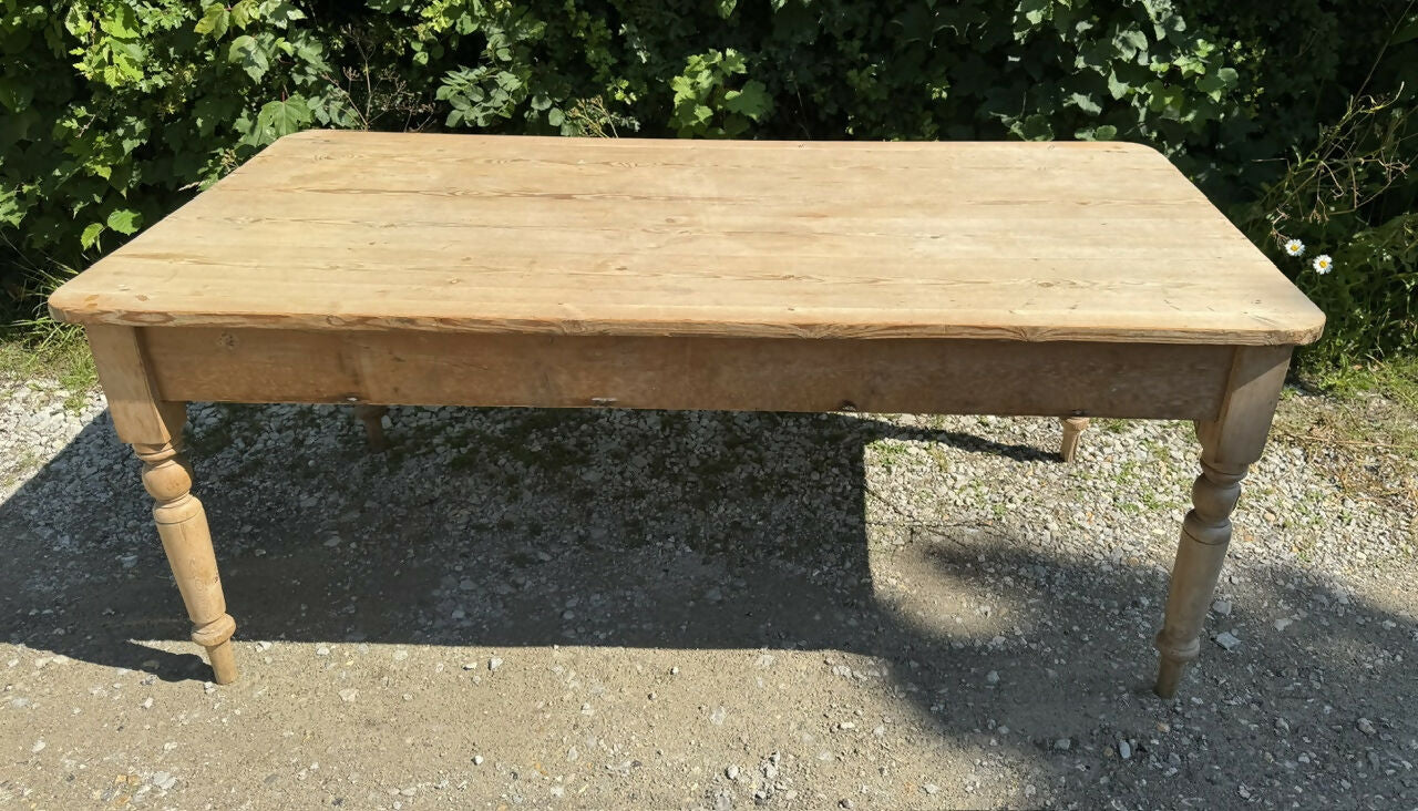 Antique 8 Seater Pine Dining Table