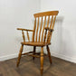 Rustic Beech Slat Back Grandfather Armchair – Country Style