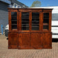 Georgian Mahogany Breakfront Library Bookcase, Adjustable Shelves. 2 Keys