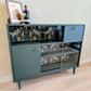 Mid Century Nathan Cocktail Cabinet /.Glass Door Bookcase