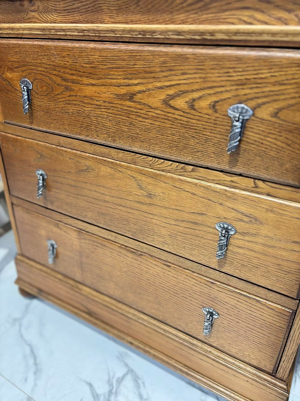 Oak Bureau Vintage Vanity Unit