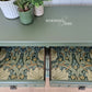 Green Sideboard with leaf embossed design (4)