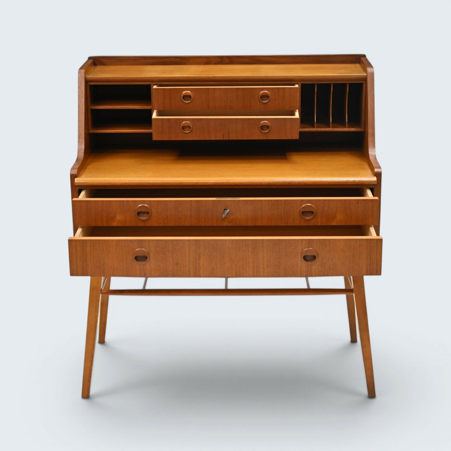Scandinavian Teak Bureau By AB Broderna Gustafssons 1960s VGC FREE UK Delivery
