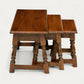 Old Charm Oak Nest of 3 Tables Model 1494 Tudor Brown Finish Free UK Delivery. SBR10606/1906E