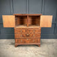 Vintage Walnut Drinks Cocktail Cabinet On Chest