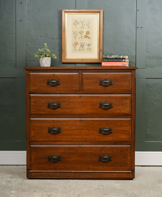 Edwardian Mahogany Chest of Drawers - 2 Over 3