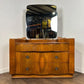 Vintage Art Deco Walnut Wilkin Dressing Table