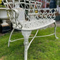 Cast Iron Love Seat Garden Bench in Pebble Grey