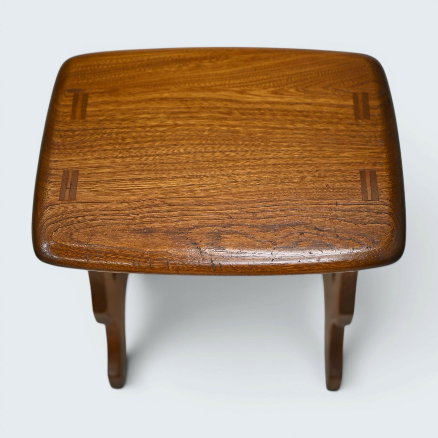 Ercol Nest Of Tables Golden Dawn Finish Vintage Ercol's Badge Elm FREE Delivery*