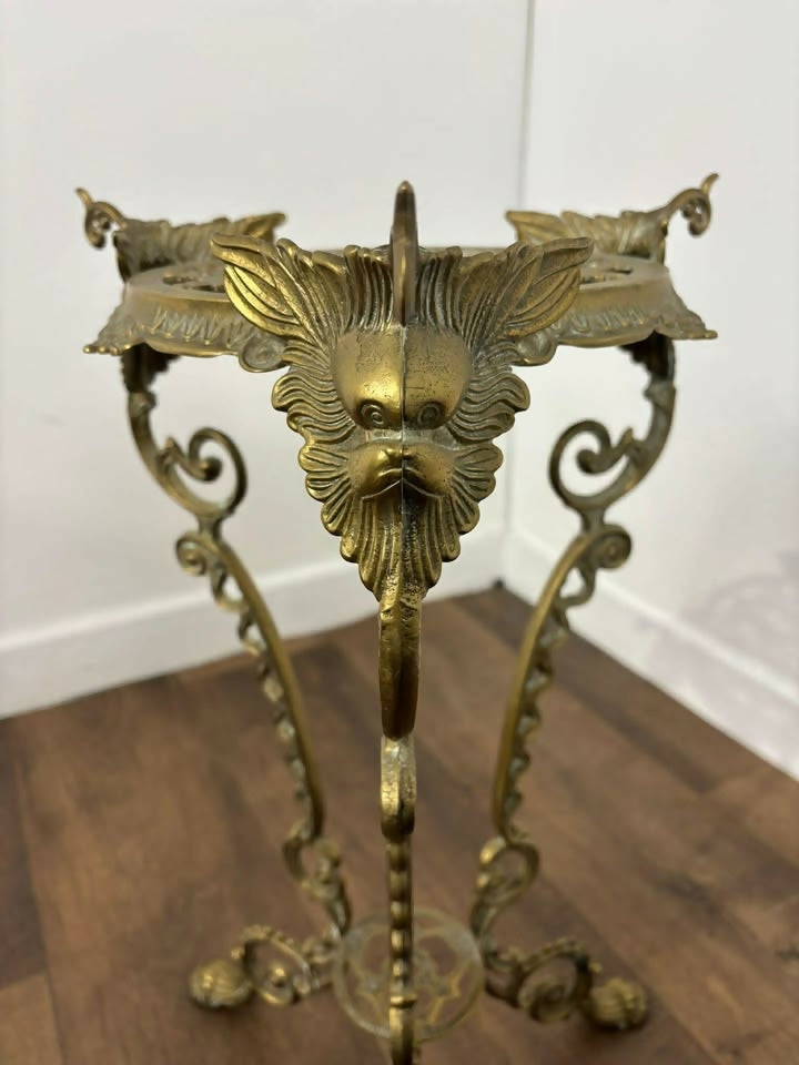 Ornate Brass Plant Stand / Jardinière Stand