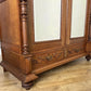 Wardrobe Antique French Oak Two Door Mirrored Carved Armoire Cabinet LOT 6153