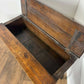 Antique Rustic Oak Side Table – Lift-Up Lid, Unique Construction