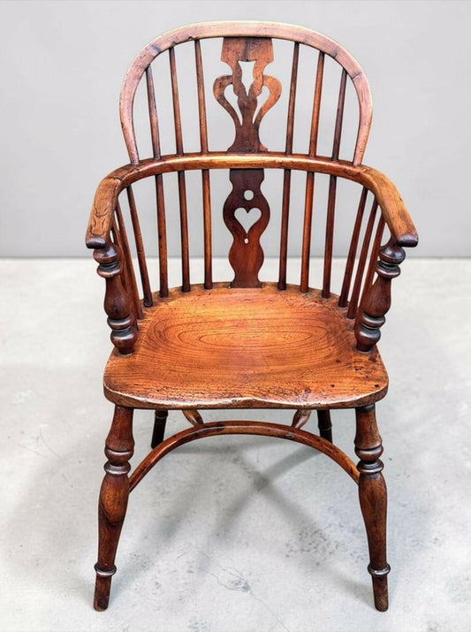 19th Century Yew Wood Windsor Armchair