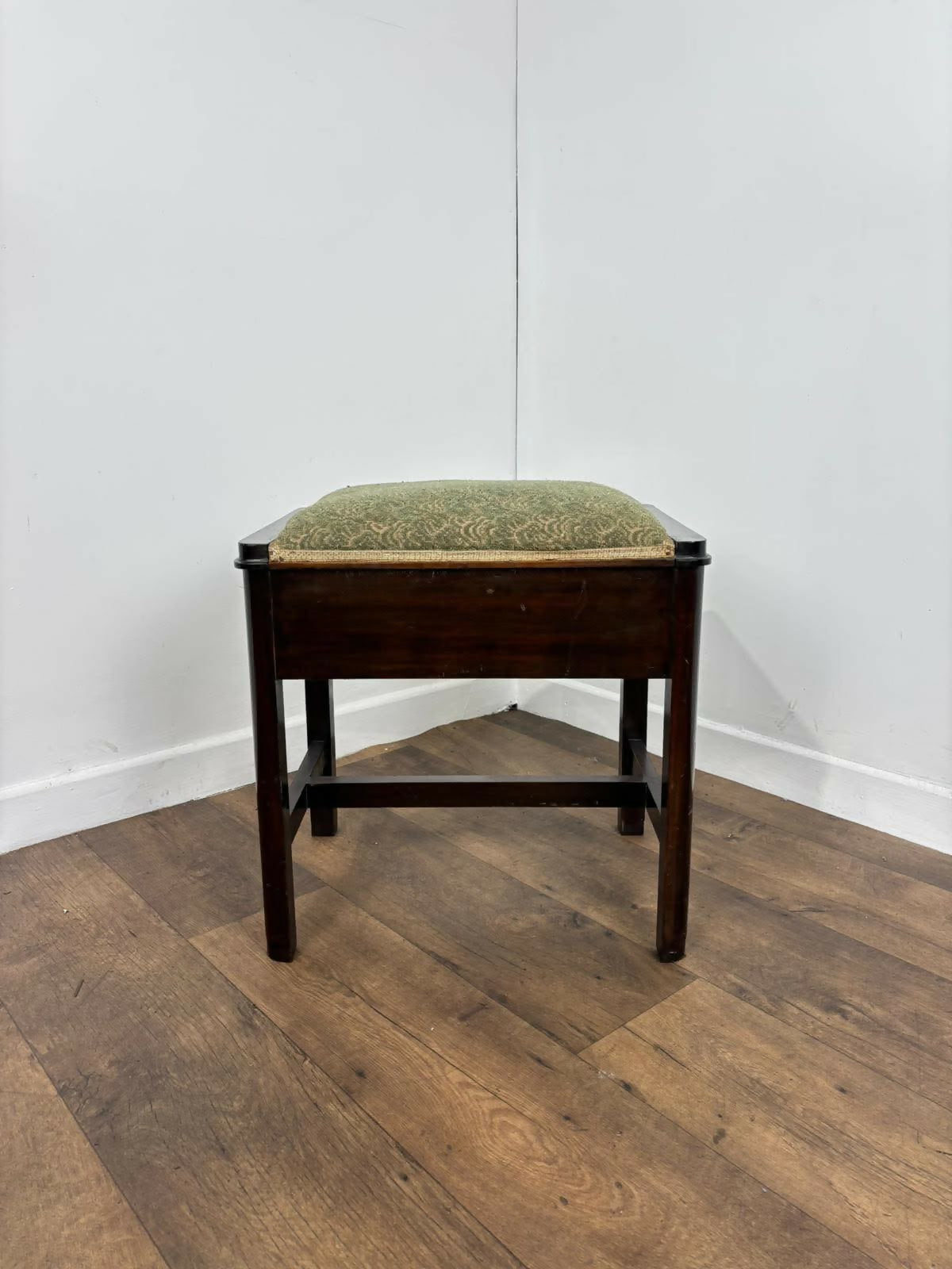 Vintage Mahogany Piano Stool with Storage