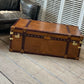 Luxury Handmade Tan Leather Coffee Table Trunk bespoke order for bridle