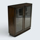 Ercol Wide Medium Bookcase 2 Adjustable Shelves Glazed Doors FREE UK Delivery*
