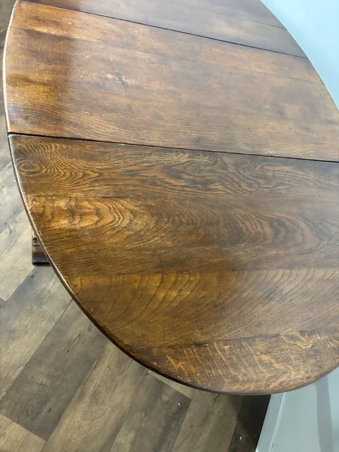 Vintage Oak Drop Leaf Dining Table