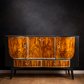 Crimson Crimson Cocktail Cabinet | Drinks Cabinet | Mid Century Bar Cabinet | Statement Home Bar