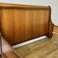 Bed Vintage French Style Sleigh Double Bed Frame Carved Headboard LOT 6411
