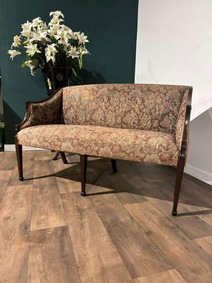 19th Century Mahogany Tapestry Upholstered Window Seat7