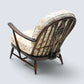 Ercol Fleur-De-Lyes Easy Chair New Webbing Traditional Dark FREE UK Delivery*