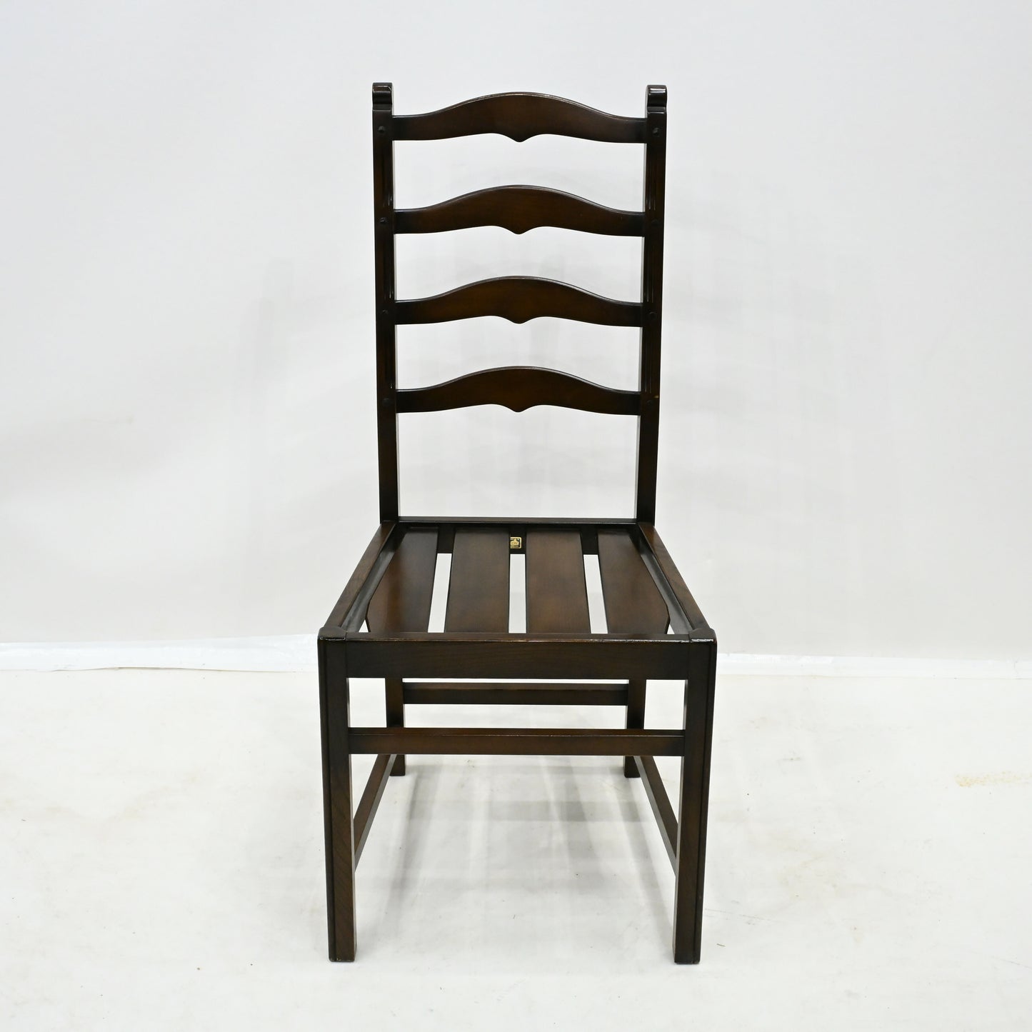 Set of 4 1970s Ercol Ladderback Dining Chairs Dark Finish FREE UK Delivery*. SBR10308/0804E