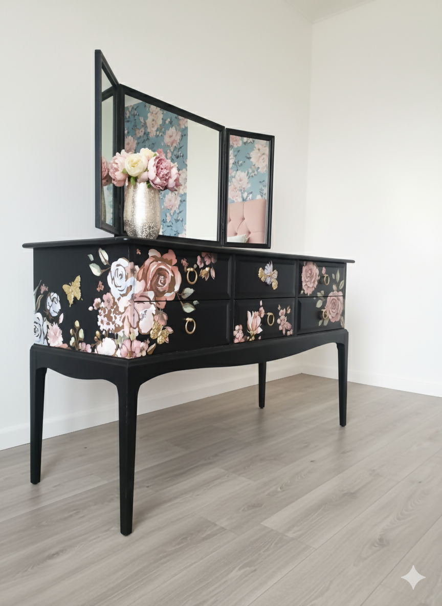 Stag Black rose and Rouge dressing table