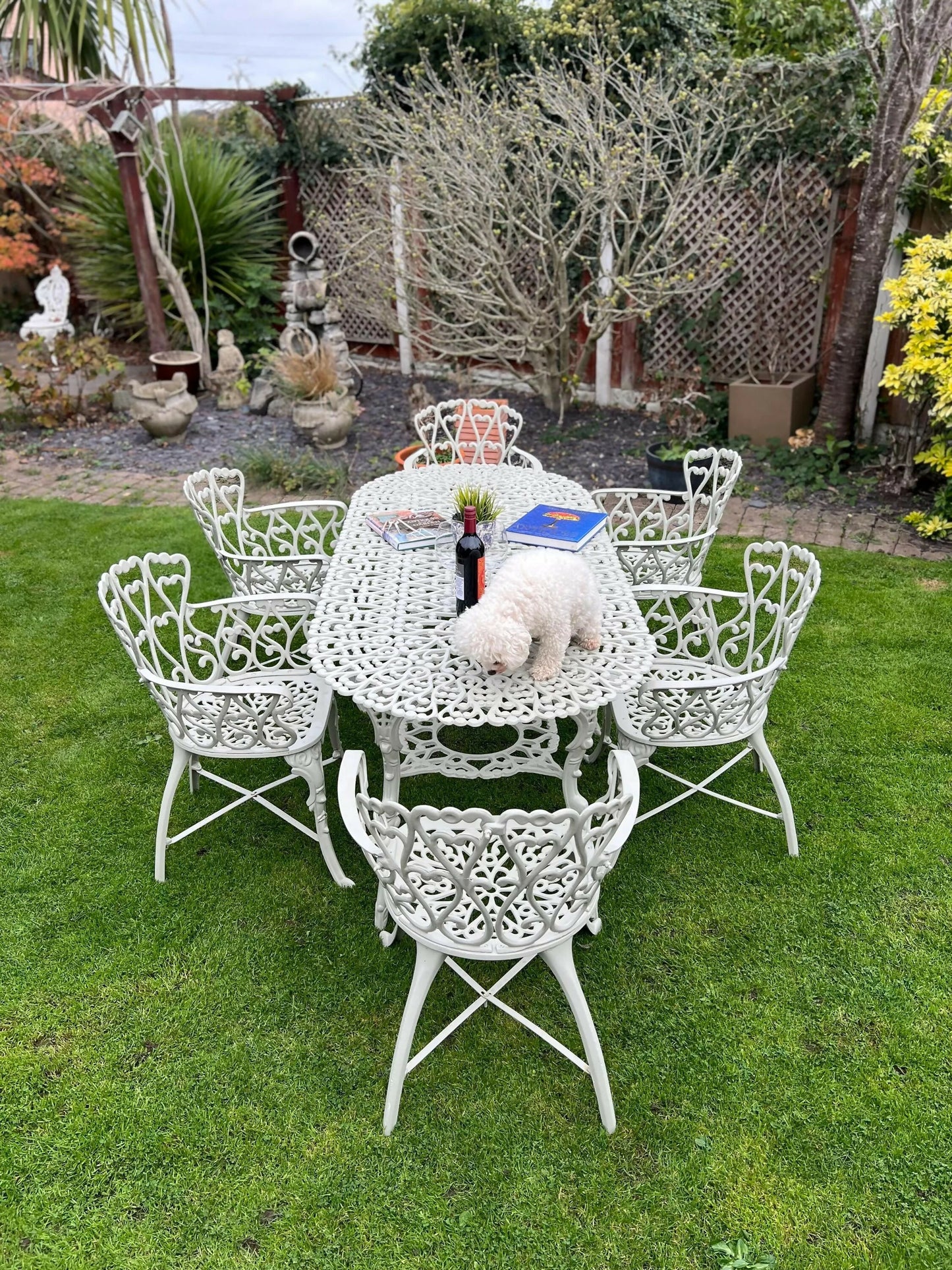 Very Heavy Cast Iron Love Seat Patio Set