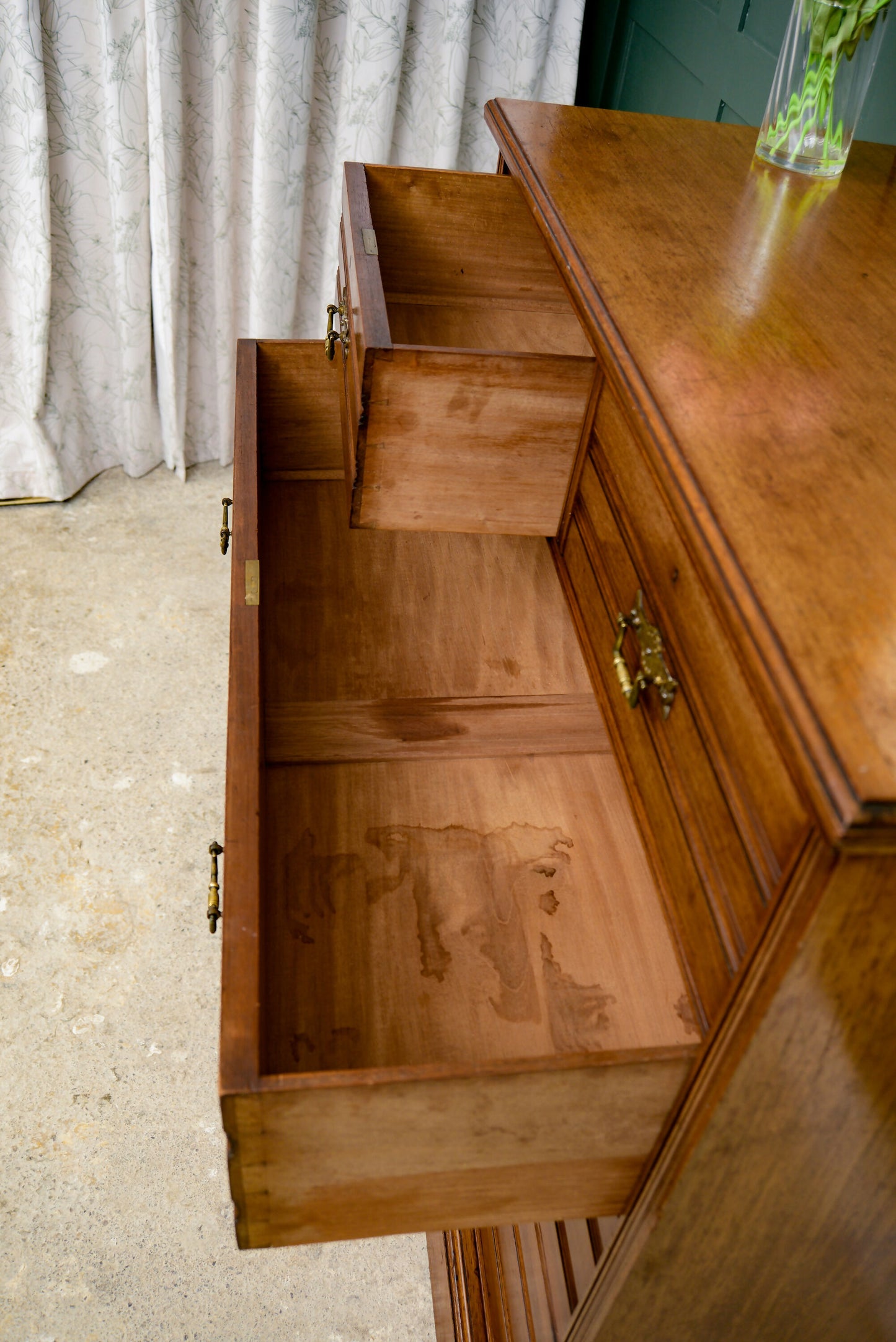 Large Edwardian Tallboy Chest of Drawers - Mahogany or Satinwood - 2 Over 3