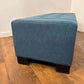 Modern Blue Upholstered Storage Ottoman Bench