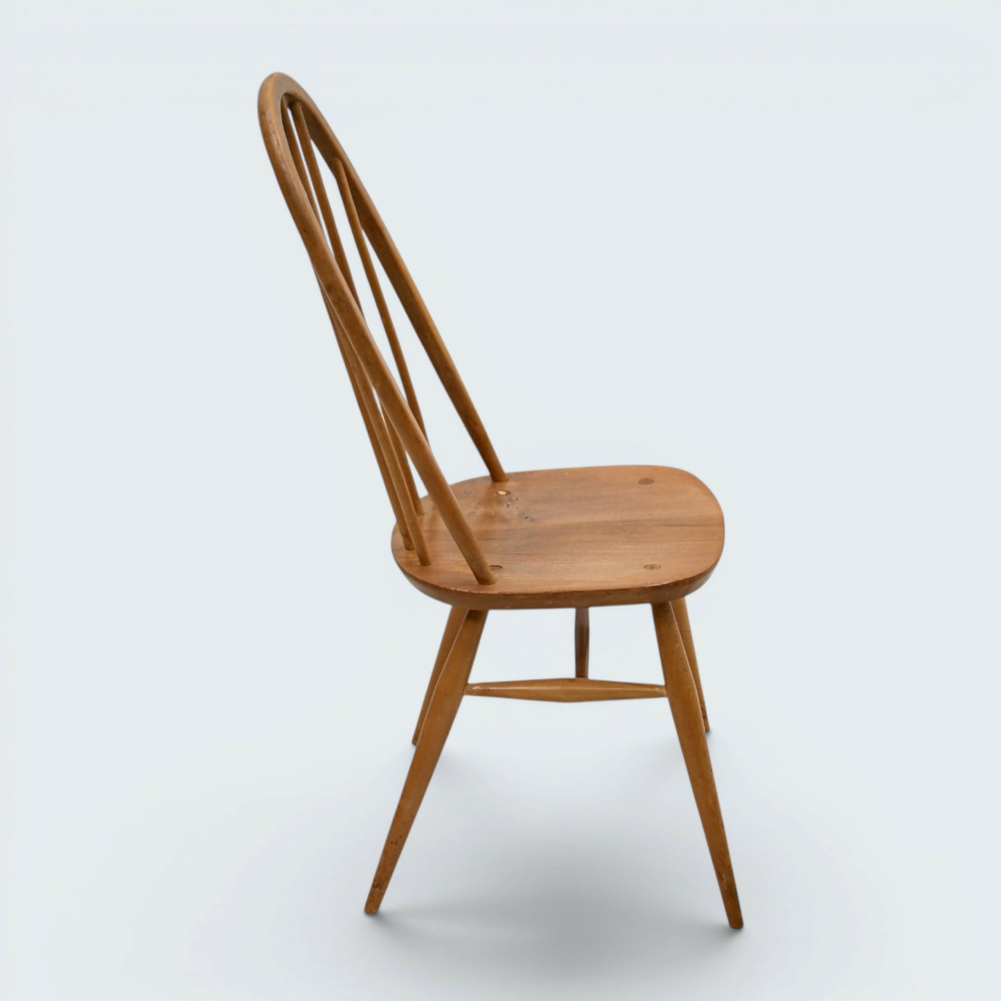 3 Ercol Dining Chairs Windsor Quaker Light Finish Vintage 1970s FREE UK Delivery