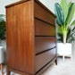 Peppler Furniture Co. 'The Hanover Line' Four Drawer Highboy In Figured Walnut – Canada, C. 1960s