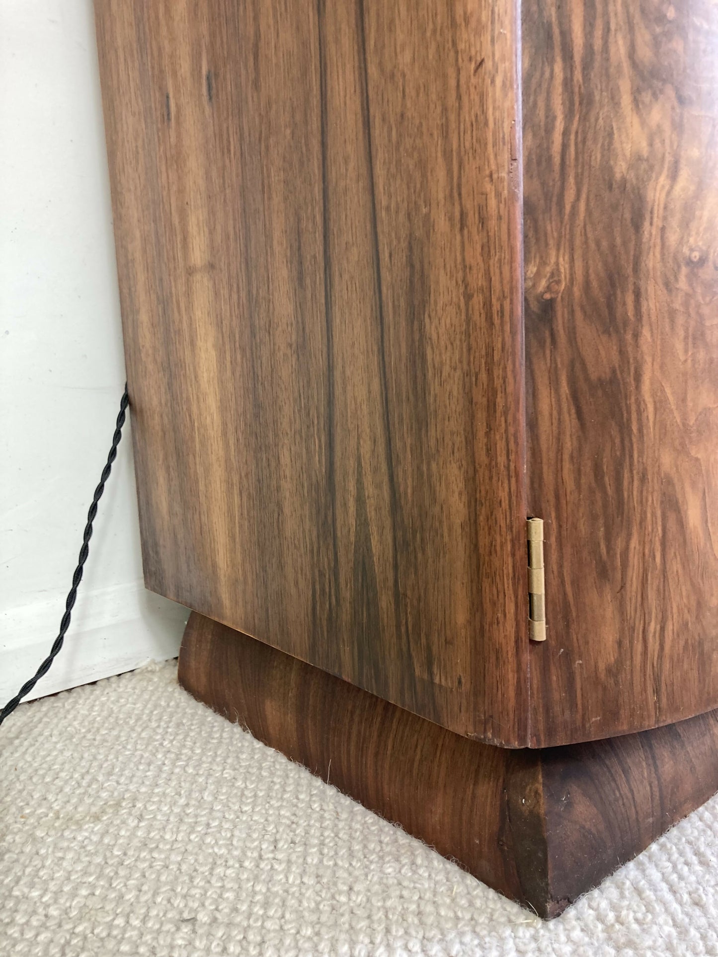 walnut Art Deco Cocktail Cabinet