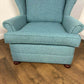 Contemporary Teal Wing Back Armchair