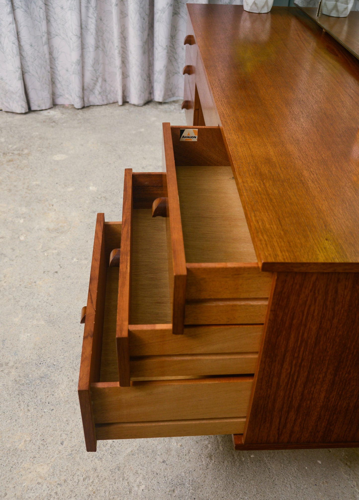 Mid Century Teak Dressing Table with Mirrors - Avalon