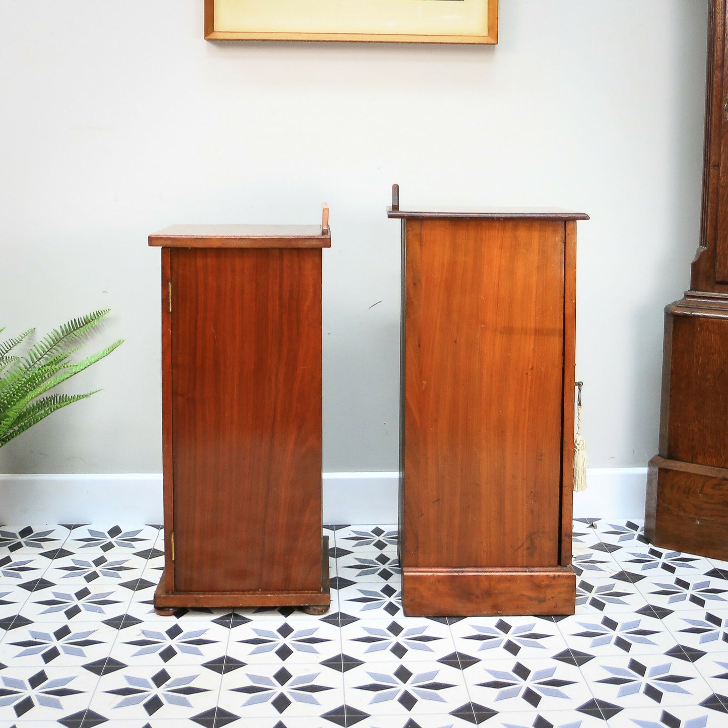 Two Bedside Cabinets Mahogany Late Victorian Early Edwardian