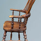 High Back Elm Broad Arm Windsor Chair