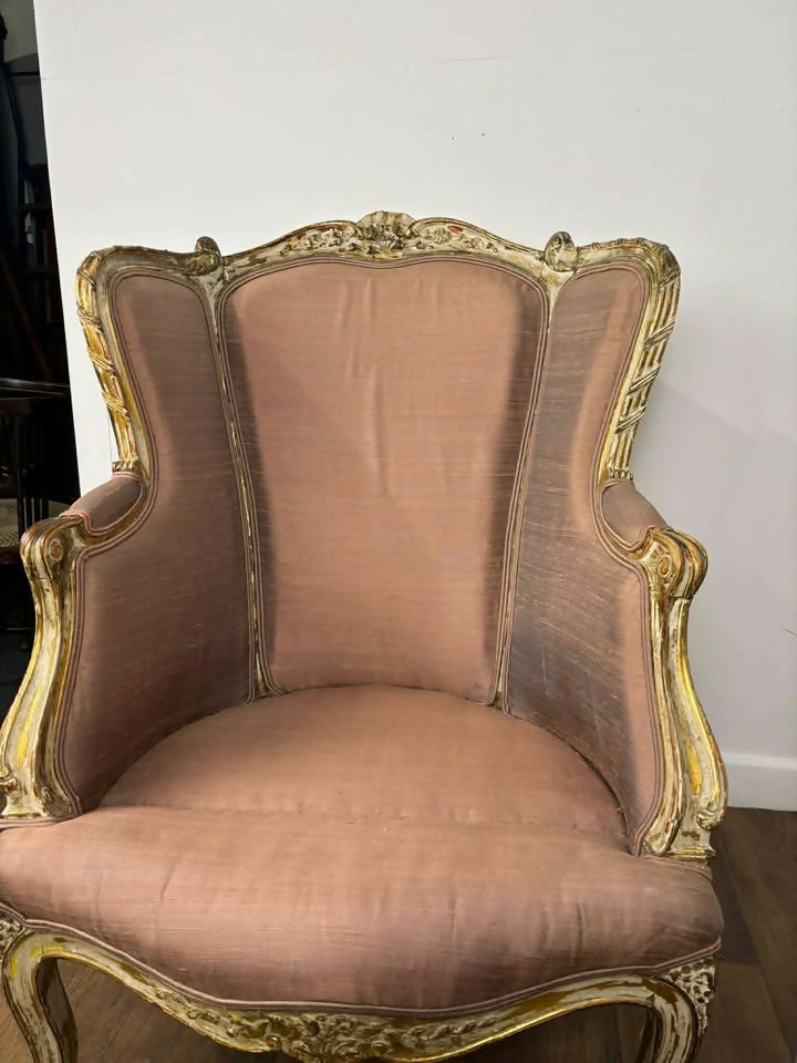 Pair of French Louis XVI Style Reproduction Armchairs