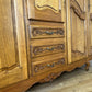 Wardrobe Vintage French Louis XVI Style Five Door Oak Carved Armoire LOT 6125