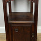 Bedside Table Antique French Style Marble Top Walnut Cabinet Nightstand LOT 6239