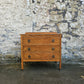Vintage Chest Of Drawers Three Drawer Tall Oak Cabinet Super Proportions Highly Detailed