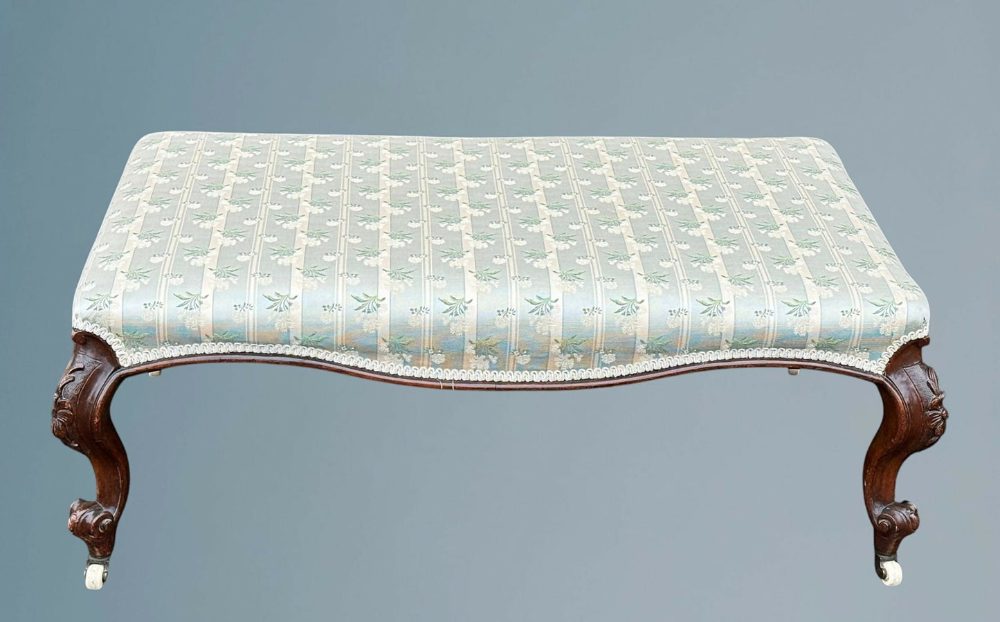 Large 19th Century Victorian Walnut Stool