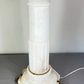 Pedestal Lamp Vintage French Style Alabaster Brass Lighting LOT 5087