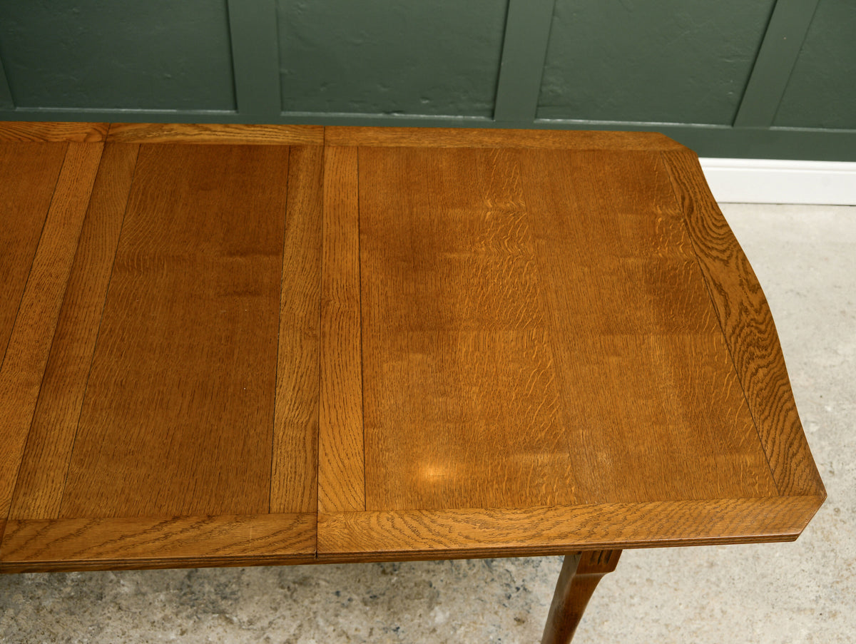 Mid Century Oak Extending Dining Table by Strongbow Furniture