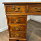 Reproduction Yew Wood Twin Pedestal Desk