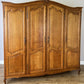 Wardrobe Vintage French Louis XVI Style Oak Four Door Carved Armoire LOT 6401