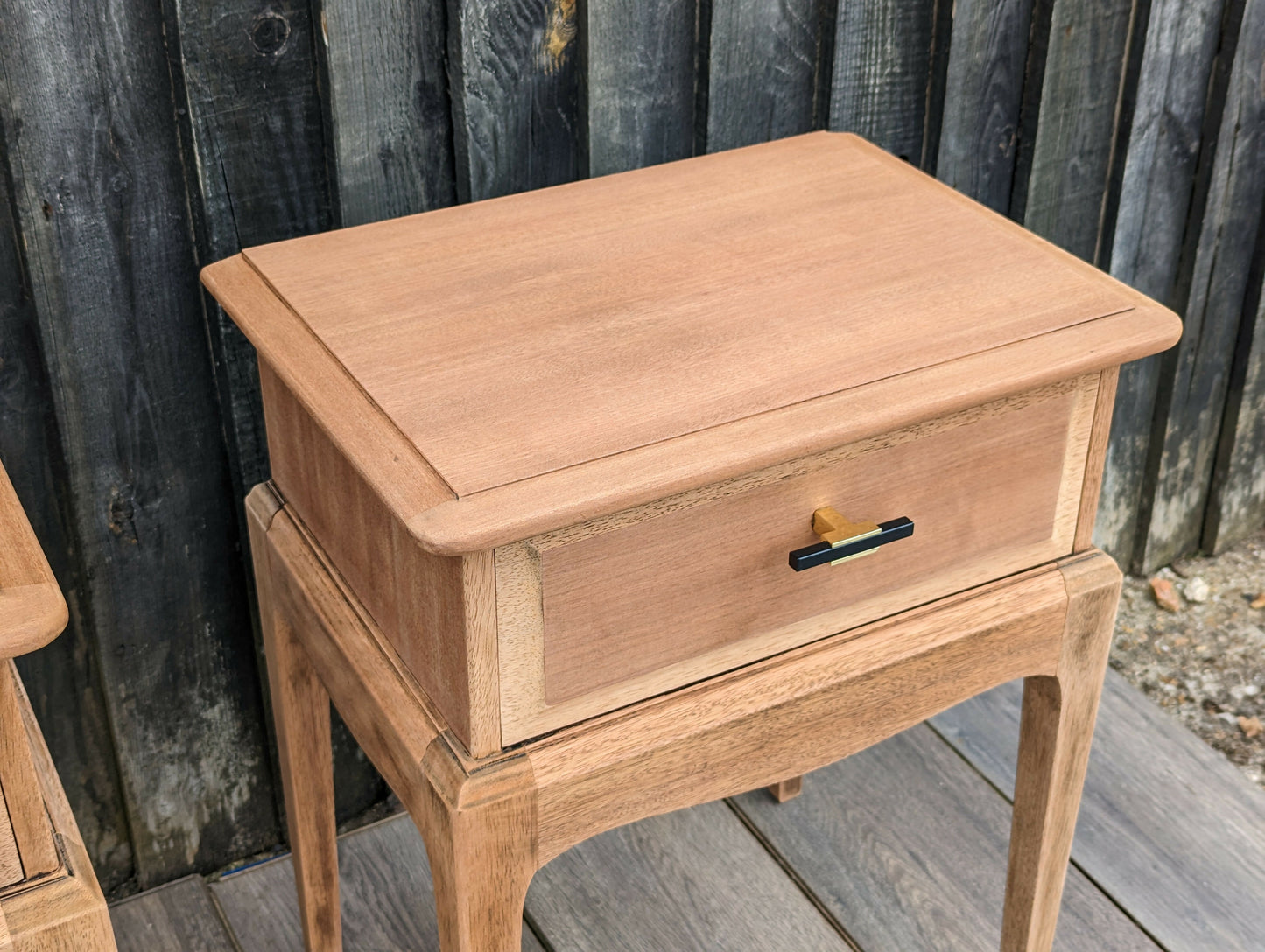 Stag minstrel bedside tables/ Pair vintage retro bedside cabinets/ weathered wood bedside tables/Stag bedroom furniture