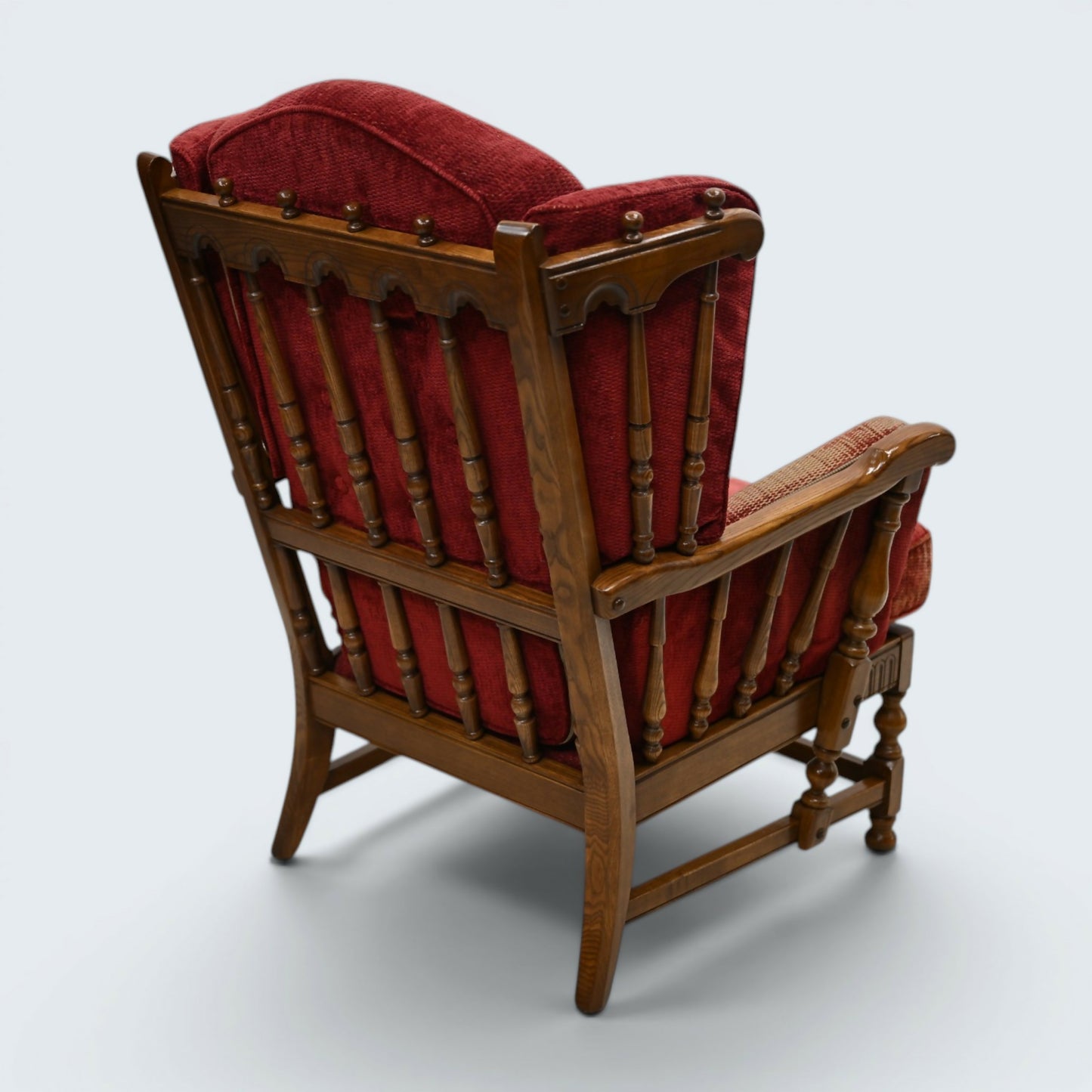Ercol Cloister Wing Back Easy Fireside Armchair Red Golden Dawn *FREE Delivery