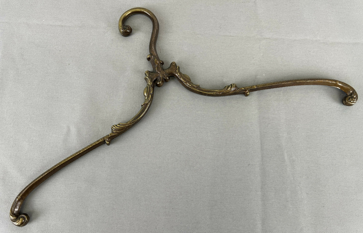 Clothes Hangers Vintage Style Brass Set of Two Ornate Hangers LOT 6432