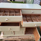 Vintage Chest of Drawers in Muted Pink & Apple Green